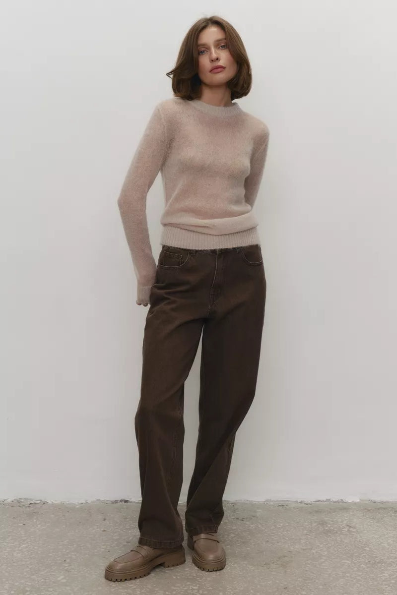 Aurielle Sheer Knit Pullover