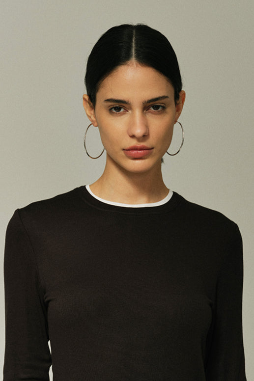 Elegant Sleek Silver Hoop Earrings