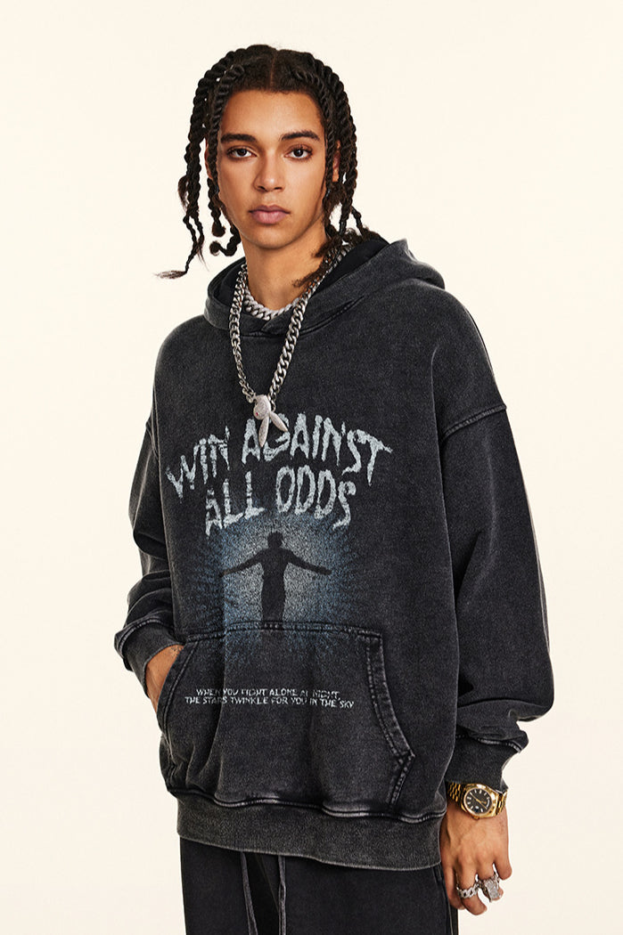 Men's Casual Oversized Hoodie with Inspirational Graphic