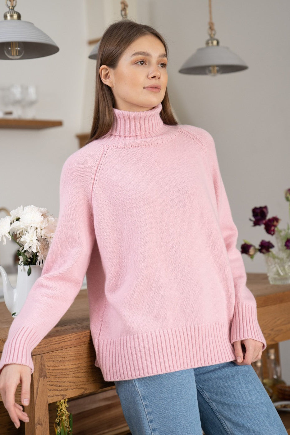 Damen Rollkragenpullover Oversize – Kuscheliger Chic für Kühle Tage