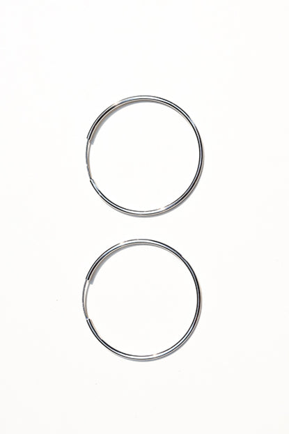 Elegant Sleek Silver Hoop Earrings