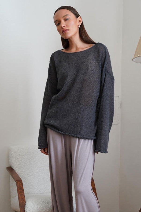 Lucent Diaphane Knit Top