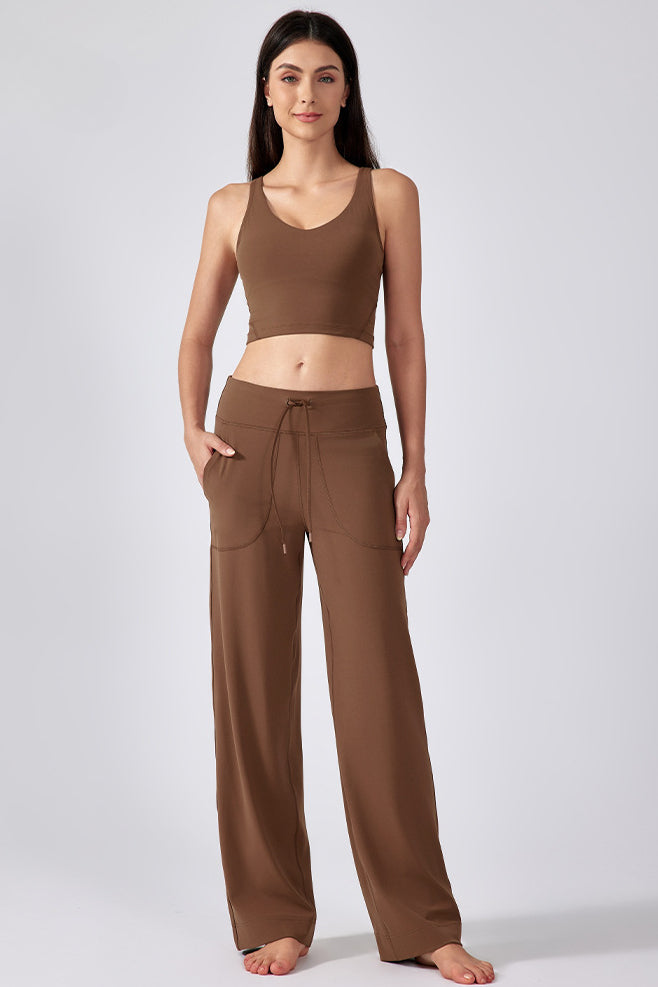 Classic Comfortable Wide-Leg Drawstring Pants