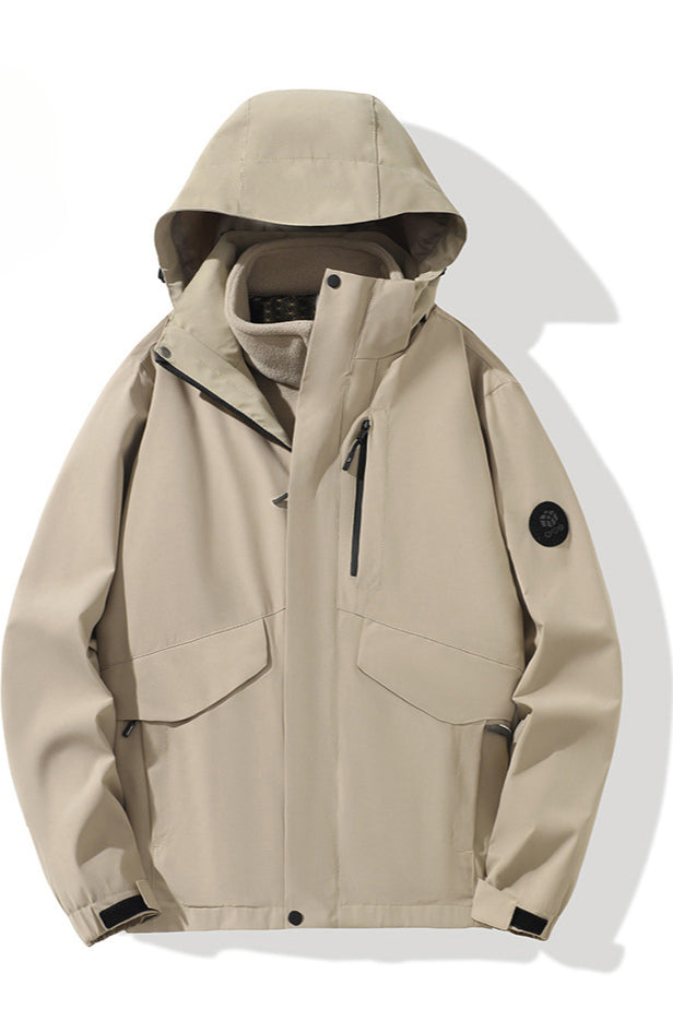 Stylish All-Season Adjustable Hood Waterproof Jacket